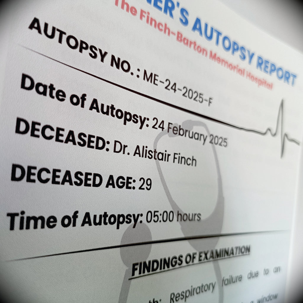 The Finch Anomaly | Corporate Cold Case Murder Mystery Case